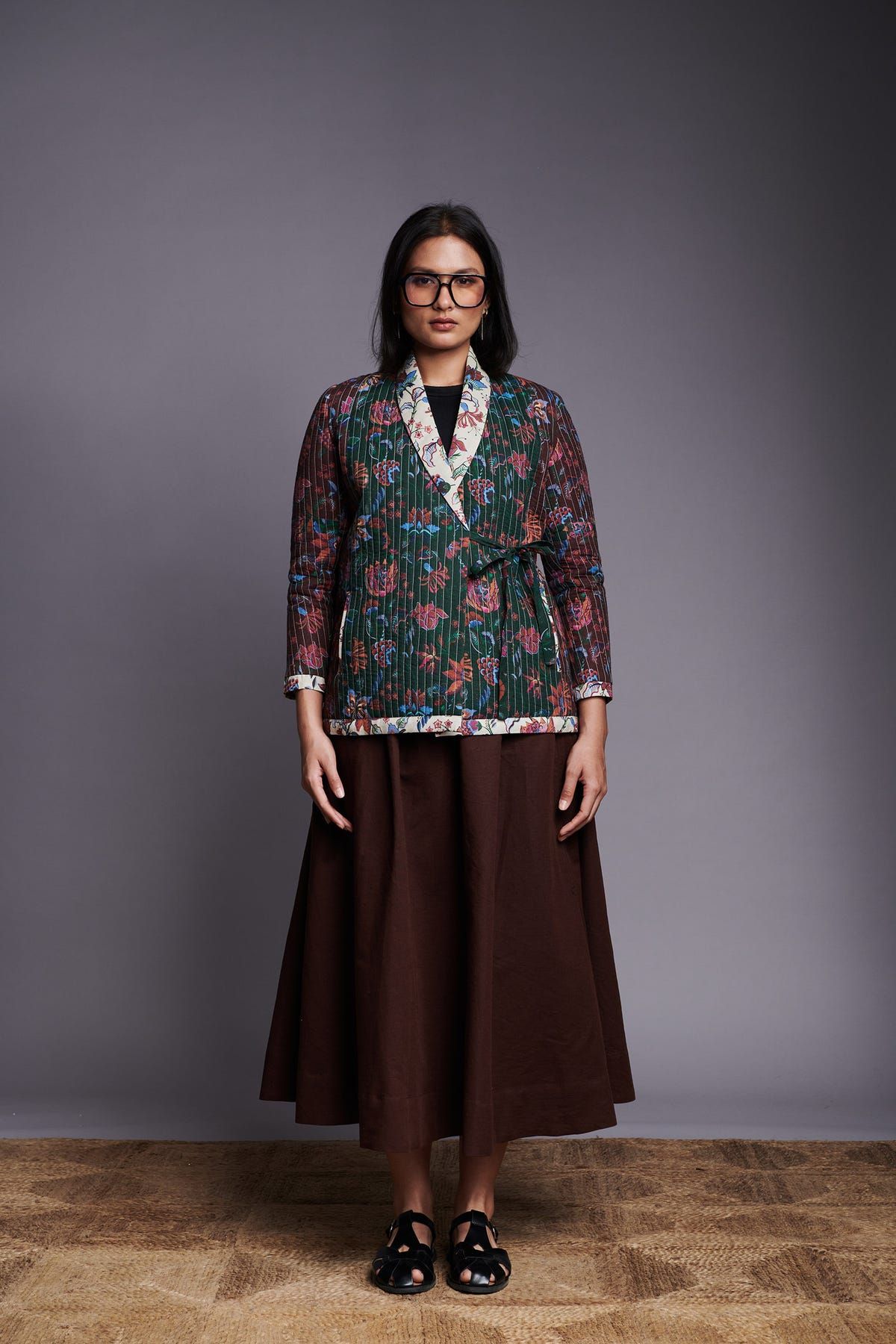 Co-Linen Quilted Wrap Jacket - image 4