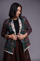 Co-Linen Quilted Wrap Jacket view 9
