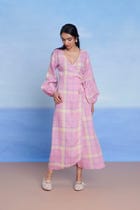 Cassata Linen Wrap Billow Dress - Sale view 9