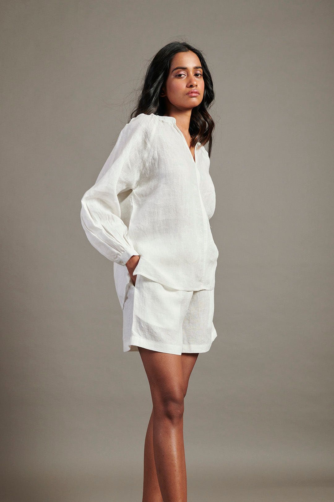 Taj Co-Linen Billow Shorts Set - image 4