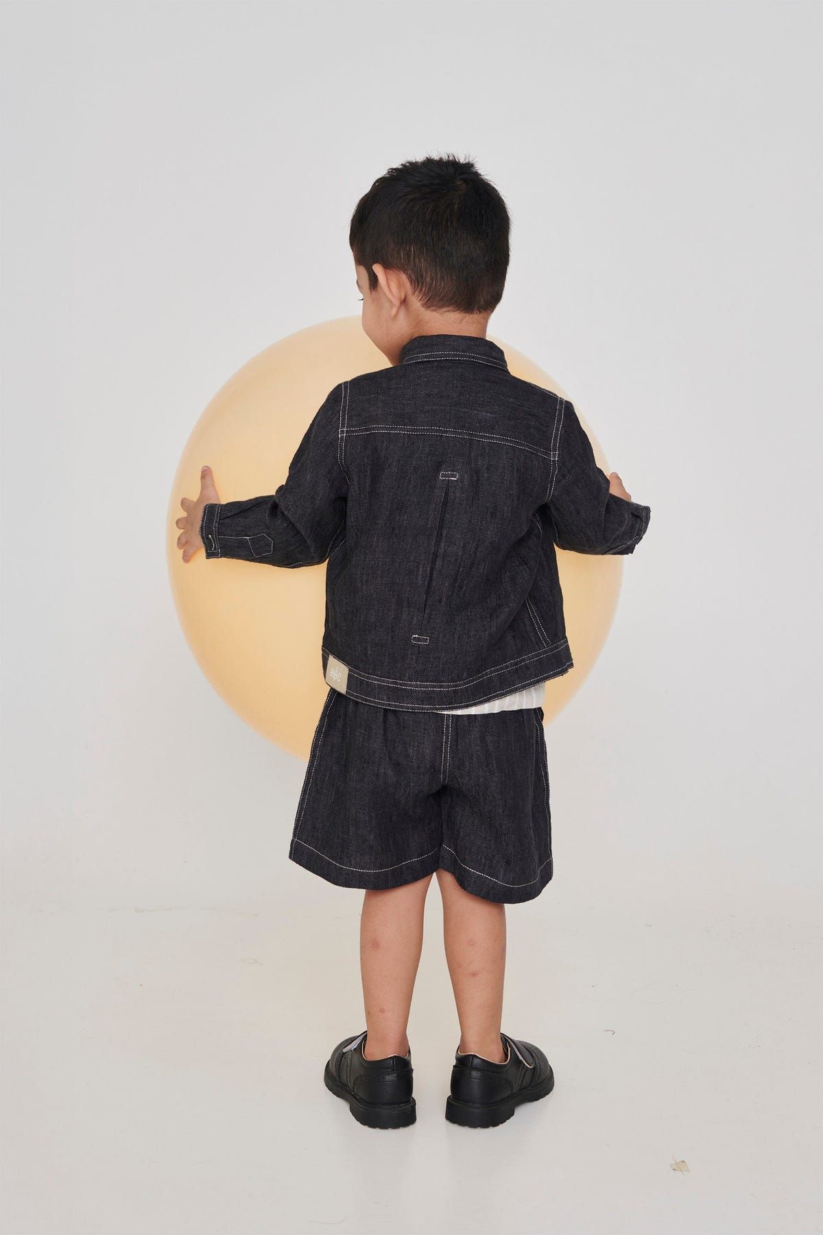 Graphite Linen Denim Boys Jacket Set - Sale - image 4