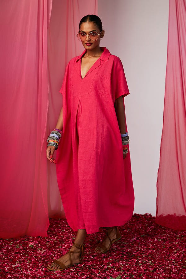 Saphed — Rani Linen Kaftan Dress