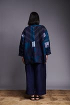 Patchwork Linen Kantha Oversized Jacket view 4