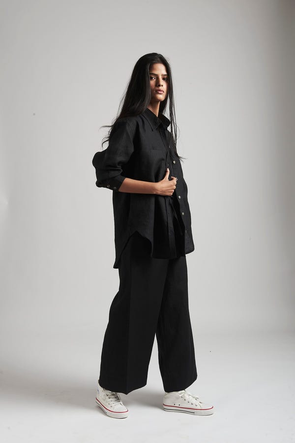 Saphed — Kohl Co-Linen Oversized Pocket Shirt