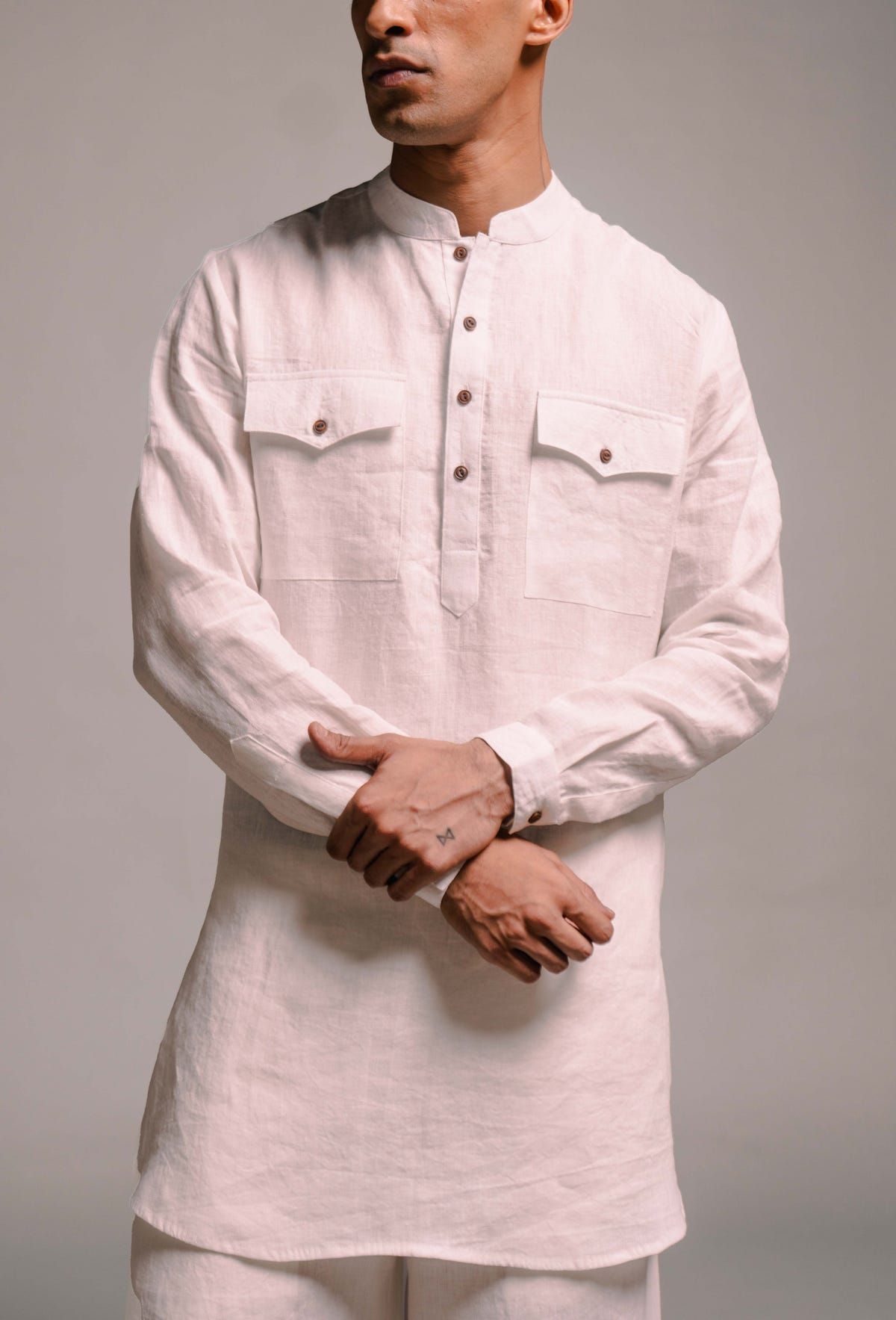 Taj Co-Linen Men's Saif Kurta Set - image 5
