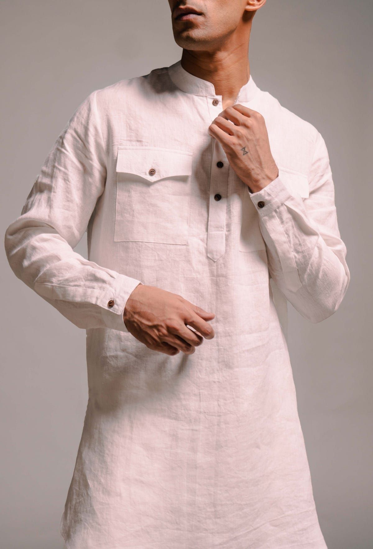 Taj Co-Linen Men's Saif Kurta Set - image 8