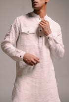 Taj Co-Linen Men's Saif Kurta Set view 8