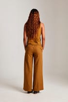 Olive Co-Linen Pleated Trousers - Sale view 4