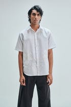 Taj Co-Linen Embroidered Men’s Applique Half Sleeves Shirt view 1