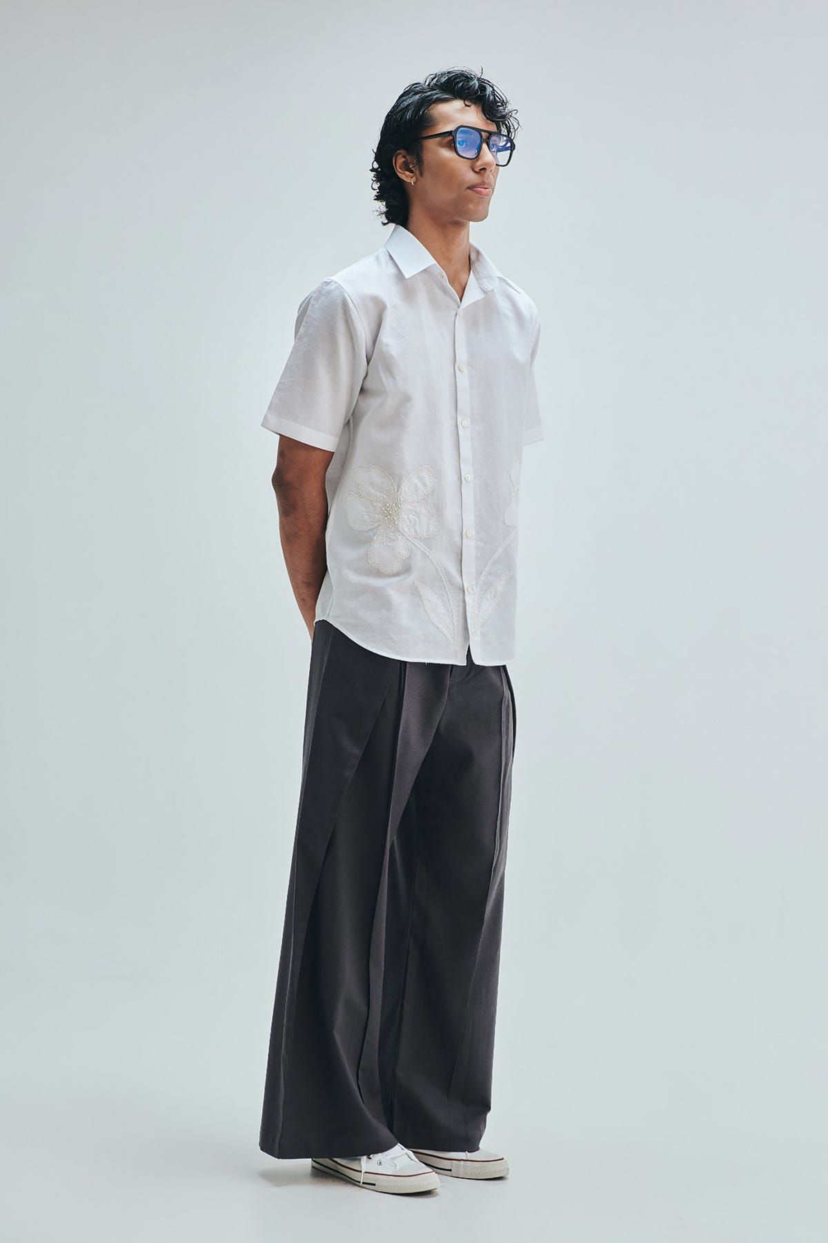 Taj Co-Linen Embroidered Men’s Applique Half Sleeves Shirt - image 7