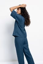 Indigo Linen Women's Pyjama Set view 3
