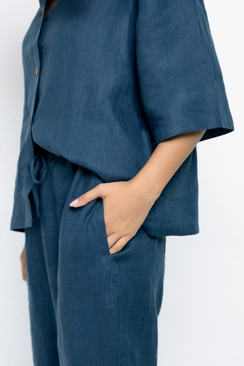 Indigo Linen Women's Pyjama Set - image 5