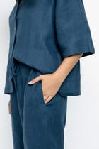 Indigo Linen Women's Pyjama Set view 5