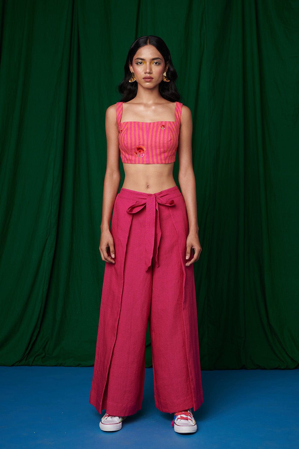 Coral Linen Bustier Top - Sale - image 2