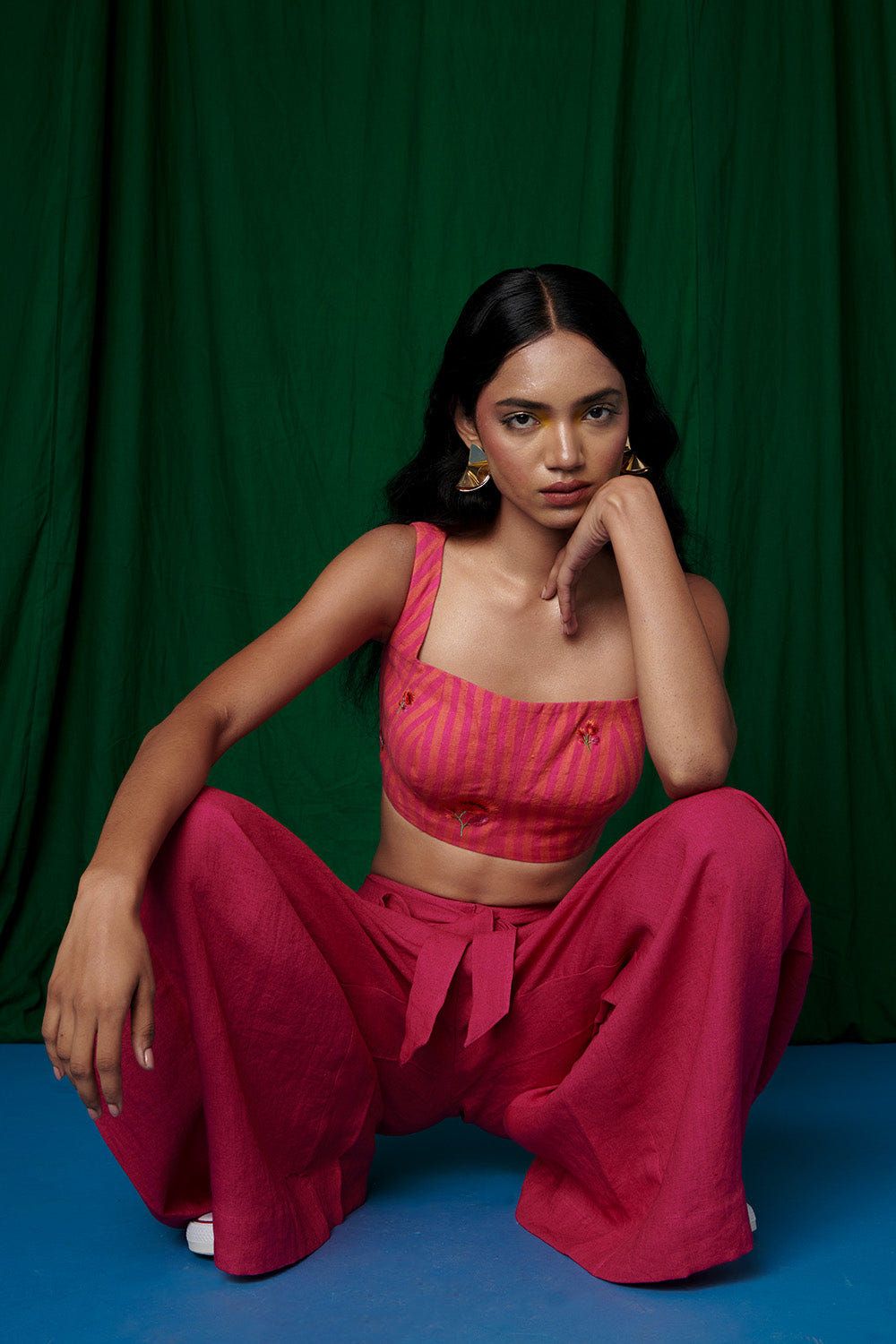 Coral Linen Bustier Top - Sale - image 4