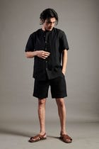 Kohl Co-Linen Half Sleeves Band Collar Shirt view 4