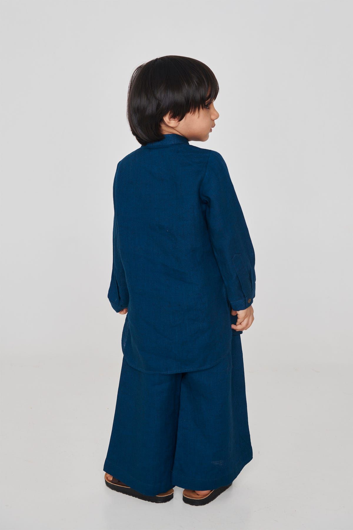 Indigo Linen Boys Saif Kurta Set - image 5