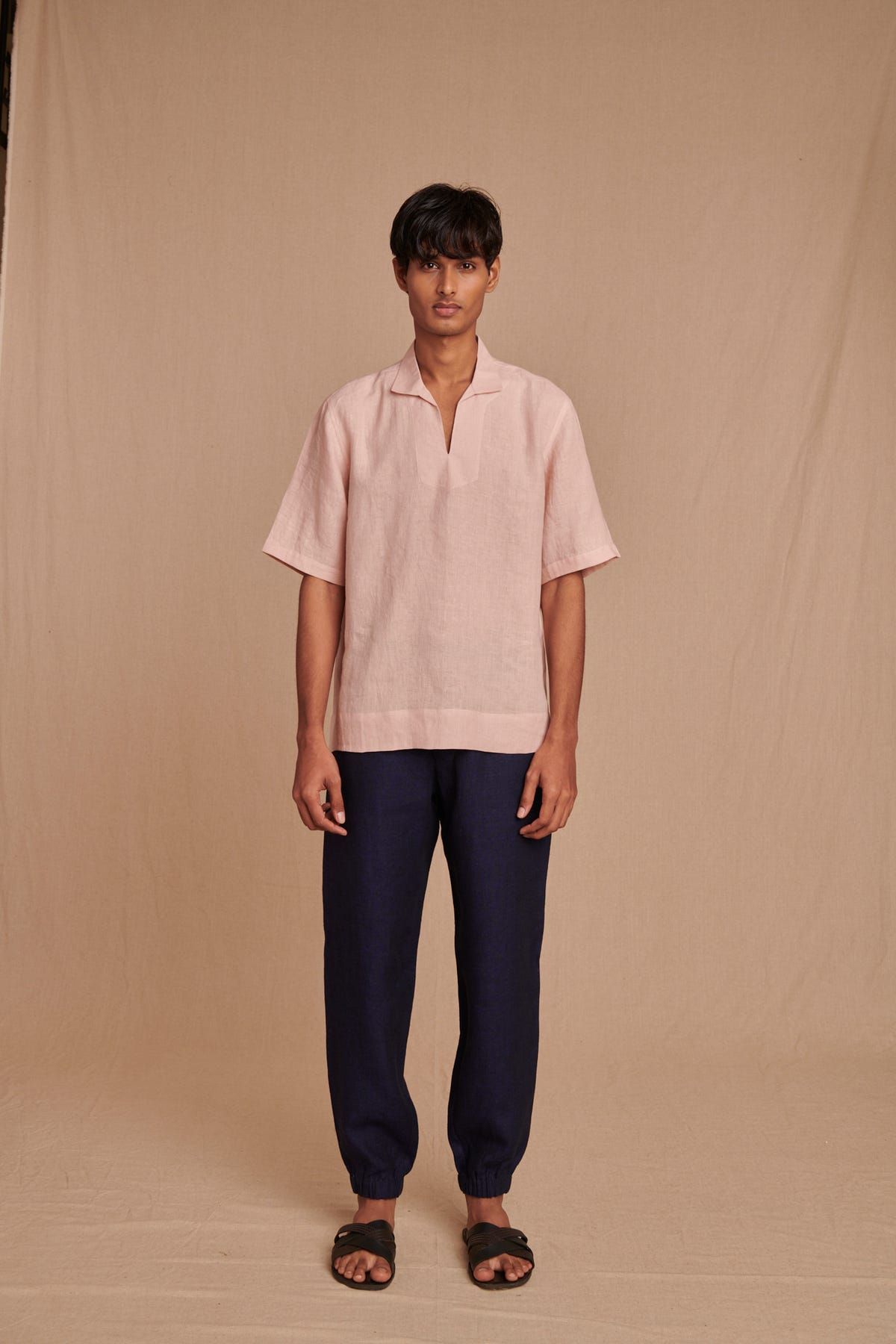 Blush Linen Men's Popover Shirt - image 3