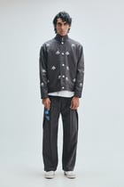 Pebble Co-Linen Embroidered Men’s Stand Collar Jacket view 6