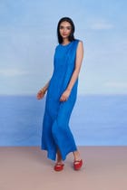Santorini Linen Drape Dress - Sale view 6