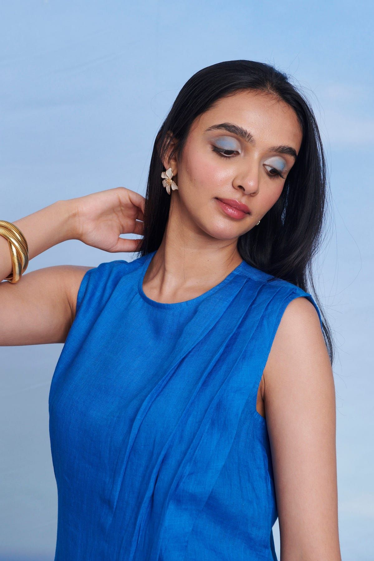 Santorini Linen Drape Dress - Sale - image 8