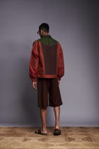 Co-Linen Kantha Men's Panelled Bomber Jacket Set view 4