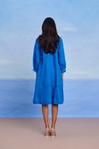 Santorini Linen Lace Panelled Dress - Sale view 7