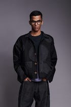 Linen Kantha Men's Applique Jacket view 1