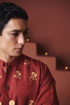 Brick Co-Linen Men's Nehru Jacket view 4