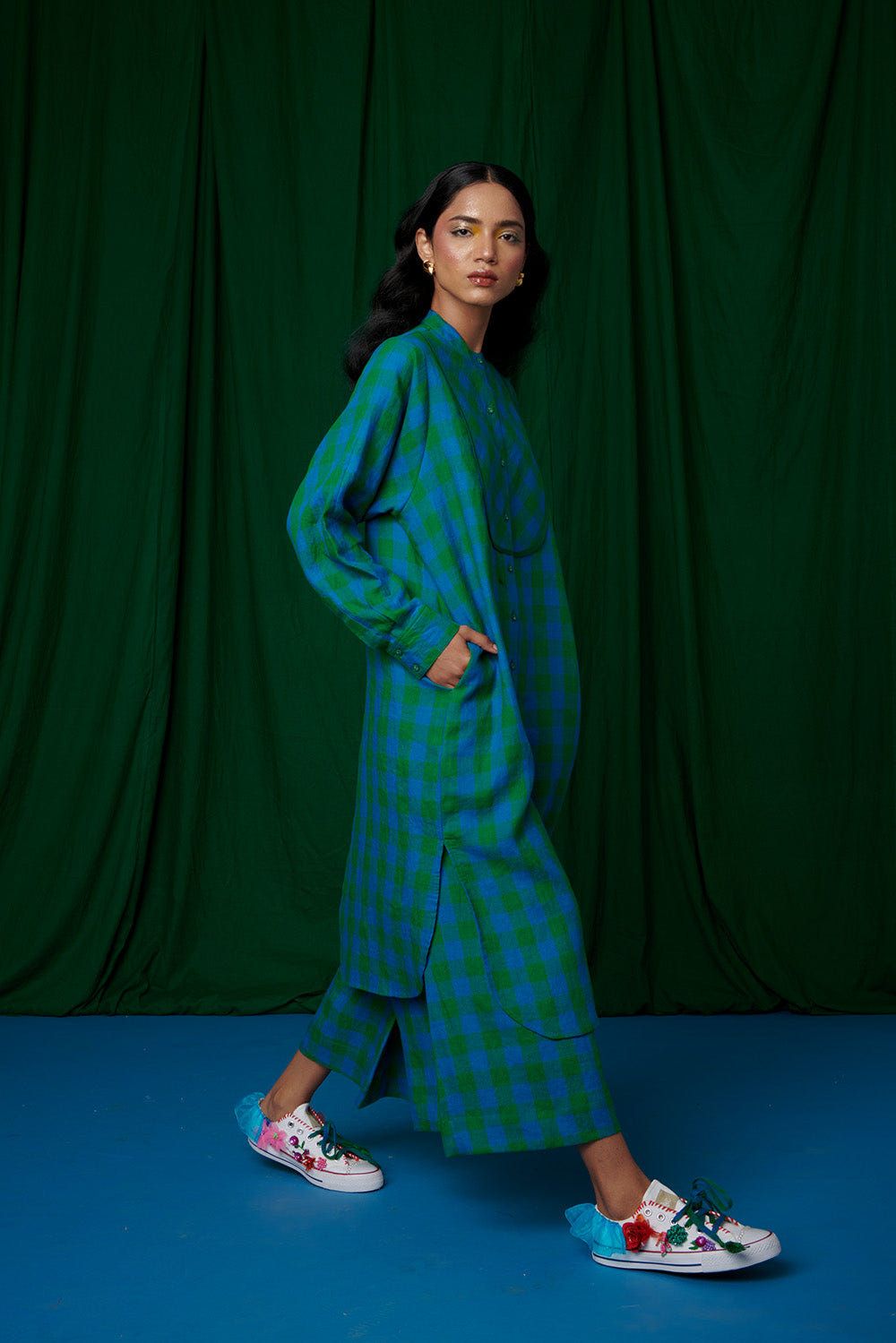 Forest Linen Culotte Pants - Sale - image 1