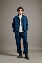 Indigo Linen Men's Overshirt view 2