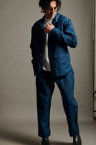 Indigo Linen Men's Overshirt view 8