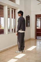 Graphite Linen Denim Jacket view 6