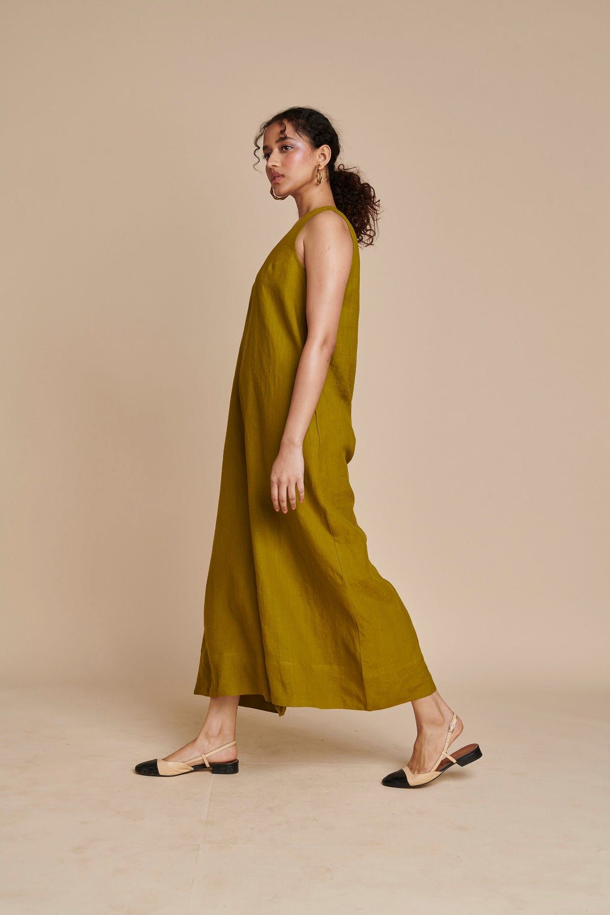 Mehendi Linen Flared Jumpsuit - Sale - image 5