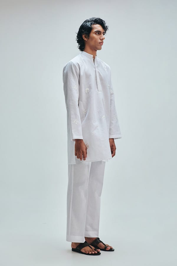 Saphed — Taj Co-Linen Men's Straight Pleated Pants