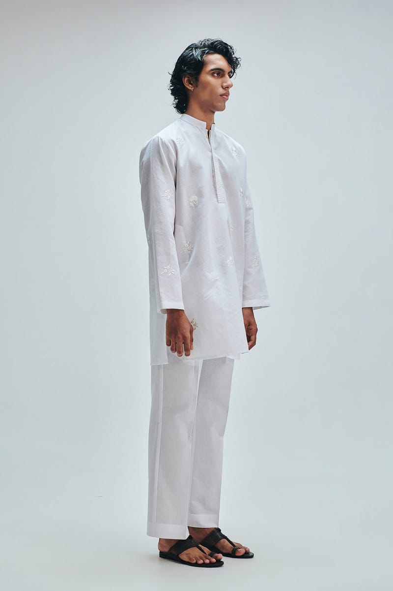 Taj Co-Linen Men's Straight Pleated Pants