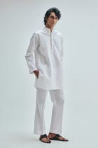 Taj Co-Linen Men's Straight Pleated Pants view 5