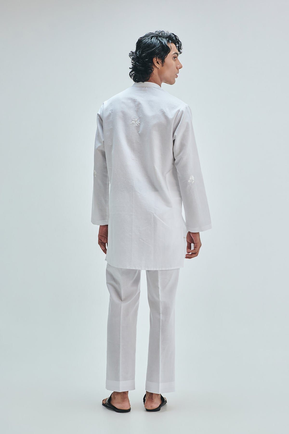 Taj Co-Linen Men's Straight Pleated Pants - image 6