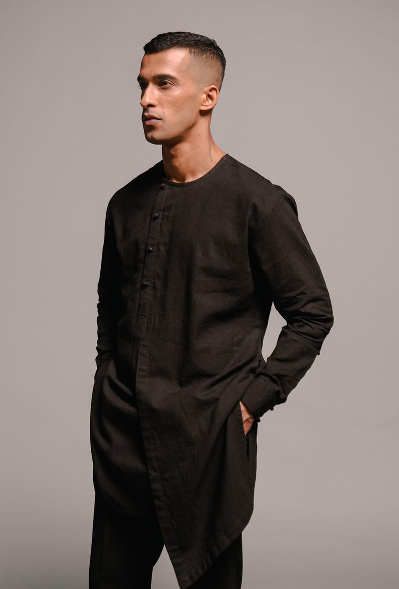 Kohl Co-Linen Men's Side Open Kurta Set