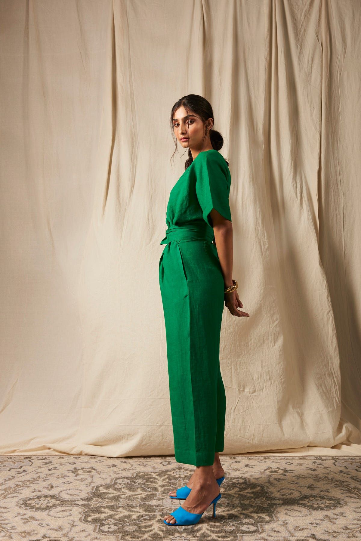Panna Linen Wrapped Jumpsuit - image 3