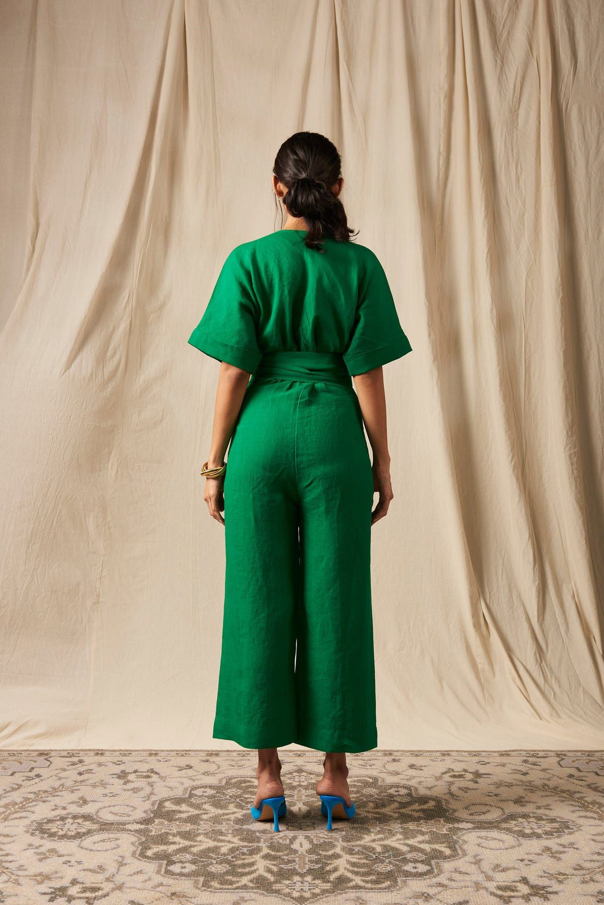 Panna Linen Wrapped Jumpsuit - image 5