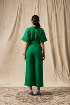 Panna Linen Wrapped Jumpsuit view 5