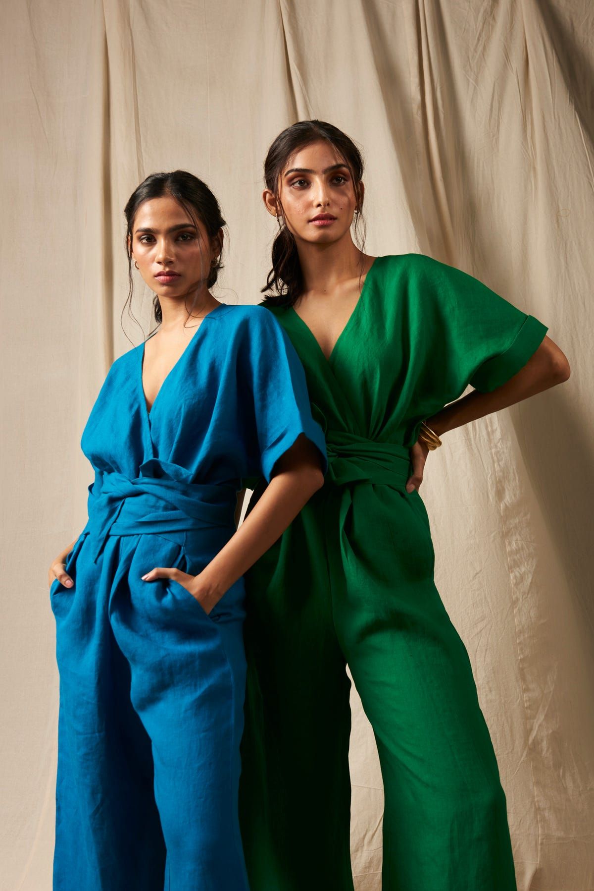 Panna Linen Wrapped Jumpsuit - image 6