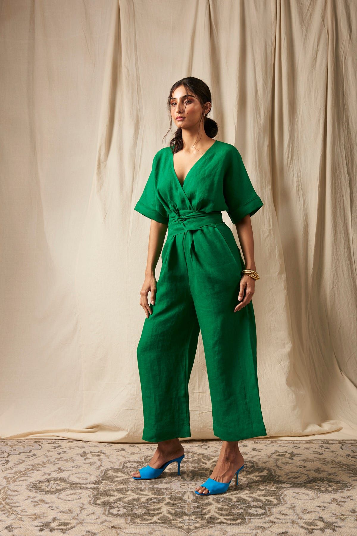 Panna Linen Wrapped Jumpsuit - image 8