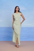 Pista Linen Drape Dress view 2