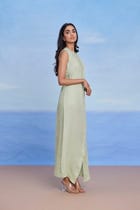 Pista Linen Drape Dress view 4