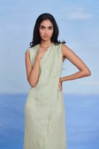 Pista Linen Drape Dress view 8