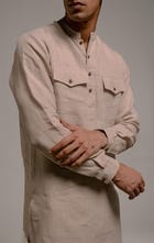 Undyed Linen Men's Saif Kurta view 7