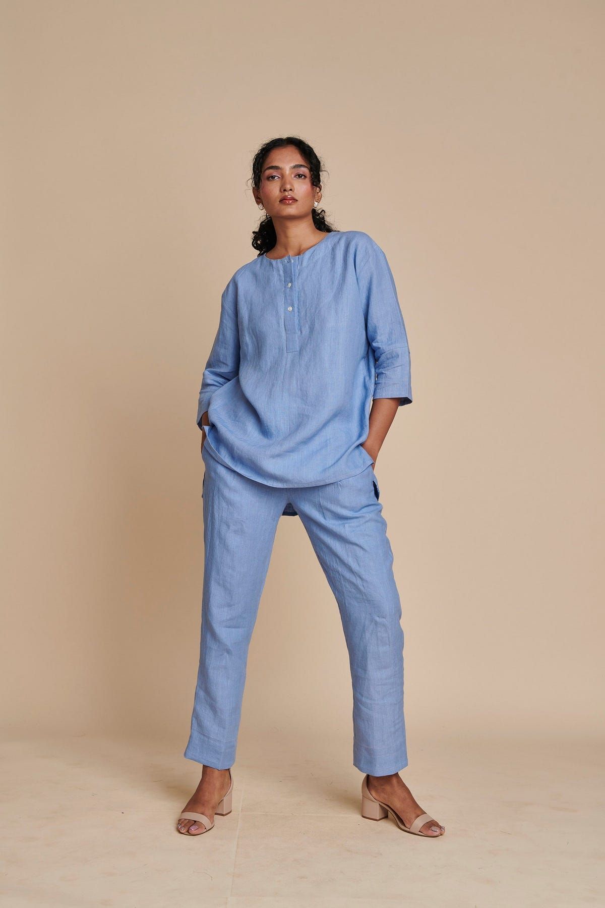 Ashwem Linen Pleated Pants - Sale - image 2