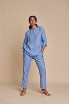 Ashwem Linen Pleated Pants - Sale view 2